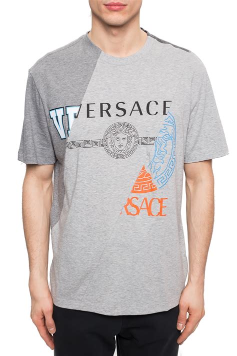 versace t shirt grau herre|versace t shirt sale.